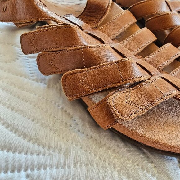 Vionic Womens Harissa Leather Sandals, Size 8 Wide, Tan Adjustable Straps - Picture 7 of 13